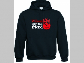 Wilson is my true friend   mikina s kapucou stiahnutelnou šnúrkami a klokankovým vreckom vpredu 